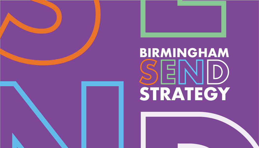 A thumbnail picture for the Birmingham SEND Strategy 2023-2028. Click here to open the SEND Strategy PDF document in a new web tab